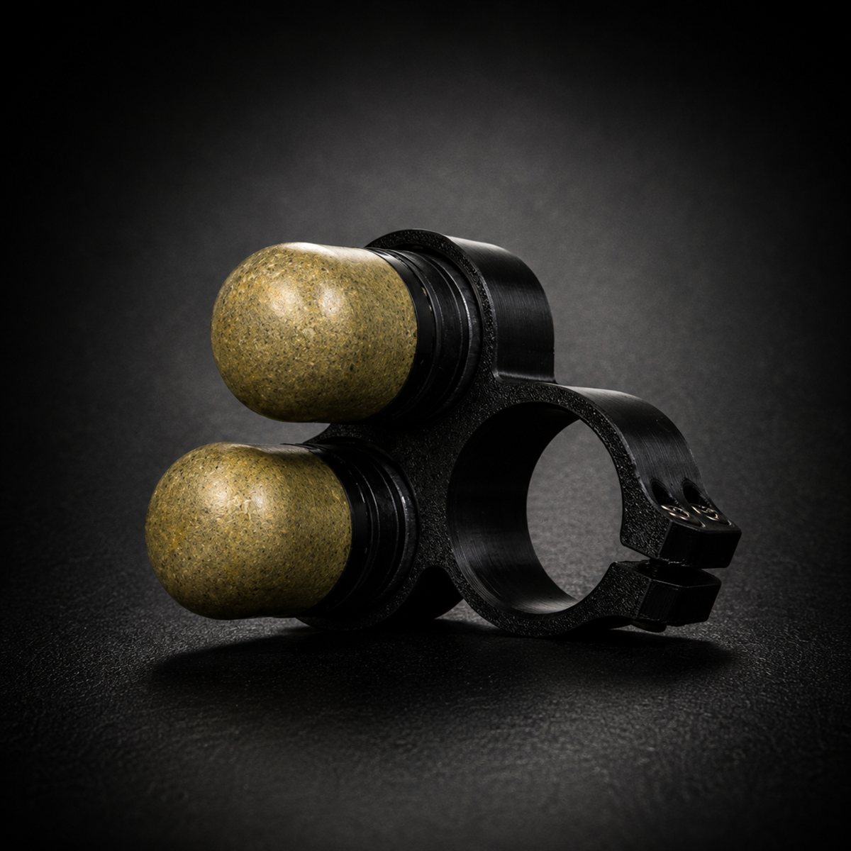 40mm Double Shell Caddy with rounds inserted, rear three-quarter detail shot